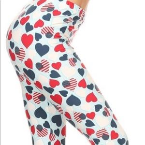 Heart print leggings $6 today only 2/7/21